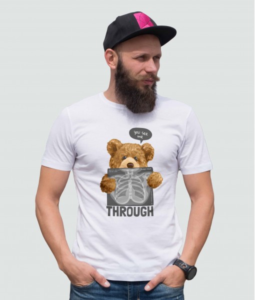Мъжка тениска с щампа Мечета YOU SEE ME bear